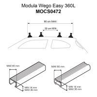 Wego Easy 360L Black Embossed Roof Box