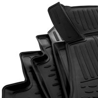 Tailored Black Rubber 4 Piece Floor Mat Set to fit Mercedes E Class Saloon (W212) & Estate (S212) 2009 - 2013