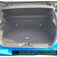 Tailored Black Boot Liner to fit Vauxhall Astra Hatchback (L) Mk.8 2021 - 2024 (with Raised Boot Floor)