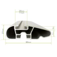 Pro Wing Silver Aluminium Roof Bars to fit Volkswagen Tiguan Mk.1 2007 - 2016 (Non Roof Rails, SUV)