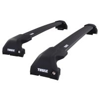 WingBar Edge Black Aluminium Roof Bars to fit Jeep Grand Cherokee (WL) 2022 (Closed Roof Rails with Fixed Points)