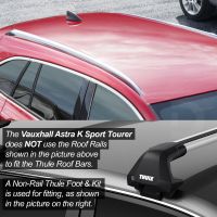 WingBar Edge Silver Aluminium Roof Bars to fit Vauxhall Astra Sports Tourer (K) Mk.7 2016 - 2021 (No Roof Rails)