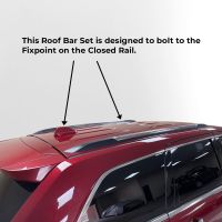 Pro Wing Black Aluminium Roof Bars to fit Audi Q7 Mk.2 2015 - 2022 (Closed Roof Rails with Fixed Points)