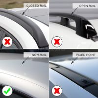 Wing Black Aluminium Roof Bars to fit Fiat 500X 2015 - 2023 (No Roof Rails)