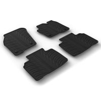 Tailored Black Rubber 4 Piece Floor Mat Set to fit Ford Edge 2016 - 2019