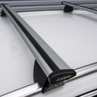 Hilo Wing Silver Aluminium Roof Bars to fit Volvo V90 Cross Country 2016 - 2023 (Closed Roof Rails)