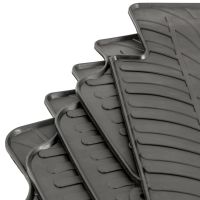 Tailored Black Rubber 5 Piece Floor Mat Set to fit Peugeot Partner Tepee 2008 - 2018
