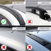 Pro Wing Black Aluminium Roof Bars to fit Fiat 500X 2015 - 2023 (Closed Roof Rails)