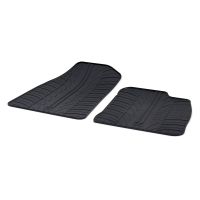 Tailored Black Rubber 2 Piece Floor Mat Set to fit Ford Transit Courier Van 2014 - 2022