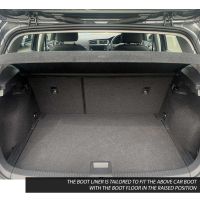 Tailored Black Boot Liner to fit Volkswagen Golf Hatchback Mk.7 2013 - 2020 (with Raised Boot Floor)