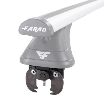 Farad FA-IRON4-424a Steel Square Black Roof Bar Set Fixed Point Roof 