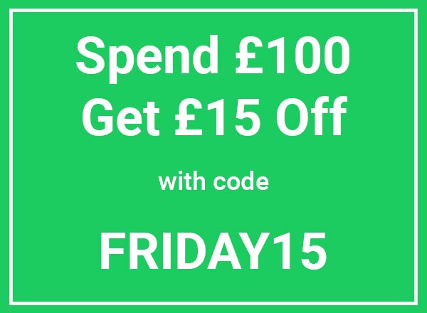 Spend £100 Get £15 Off with code BF15